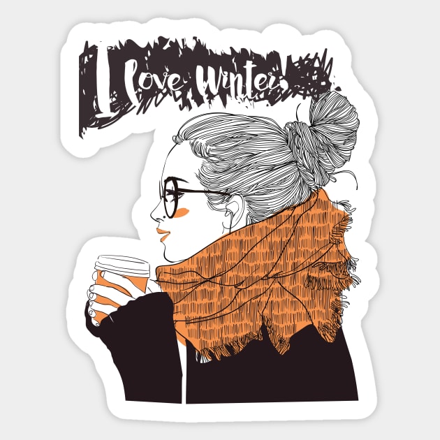 Winter Love Sticker by EveFarb